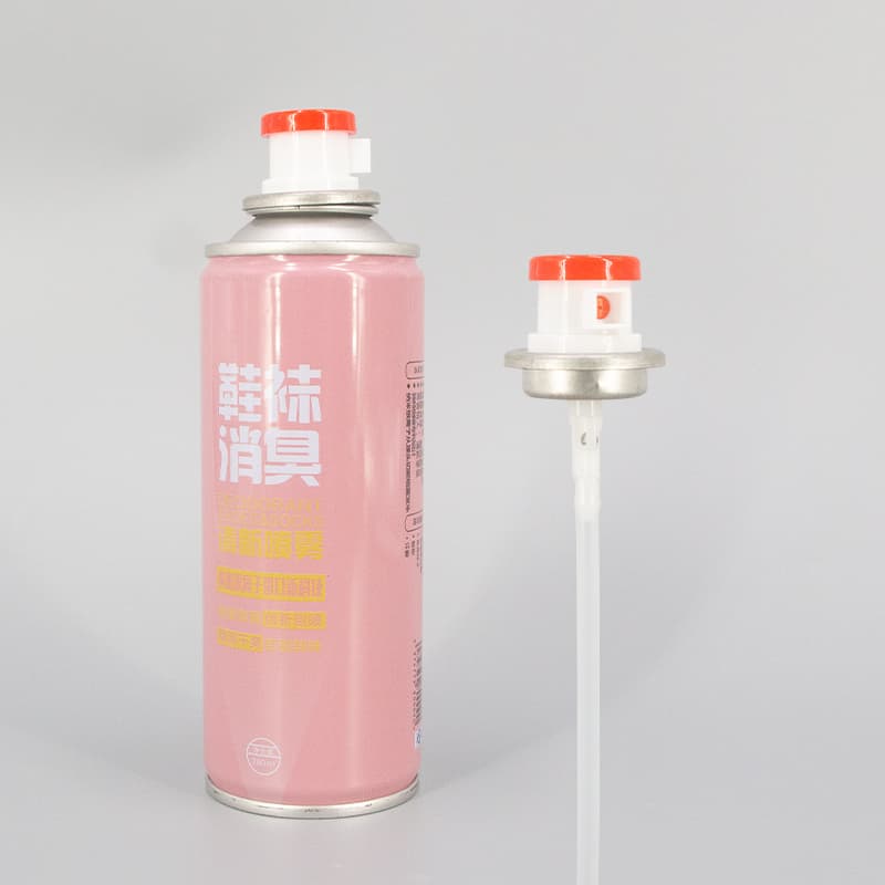 Shoe freshener aerosol valve